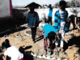 N S S Volunteers during volunteering odd job and labour work in Z. P. Primary School, Kurhadi adopted village.